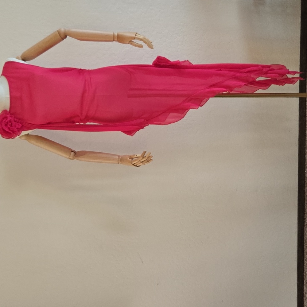 Pink flattering see thru dress